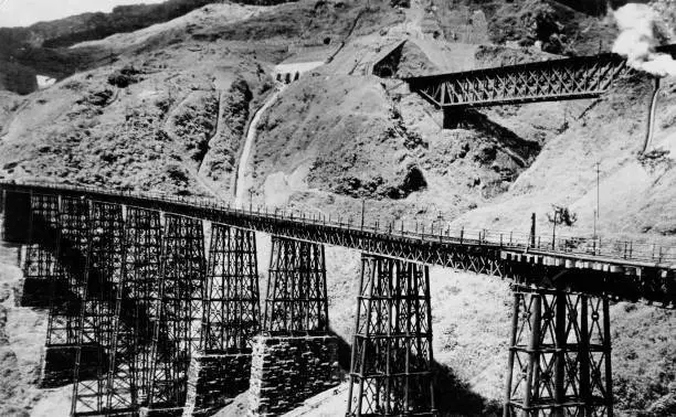 The Grota Funda Bridge on Santos Sao Paulo railway Brazil 1930 139- Old Photo