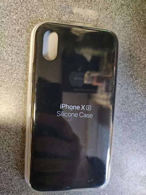 Apple iPhone Silicone Case X XS Black Brand New Sealed Genuine Original
