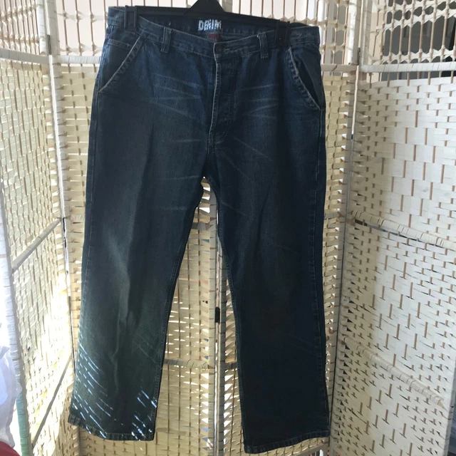 Denim & Co Straight Leg Button Fly Jeans Men UK Size W38 Inside Leg 30 Blue