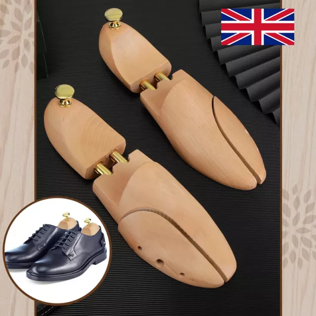 Wood Men's Shoe Stretcher Shoes Trees Shape Wood Pair of UK 8-10 Size