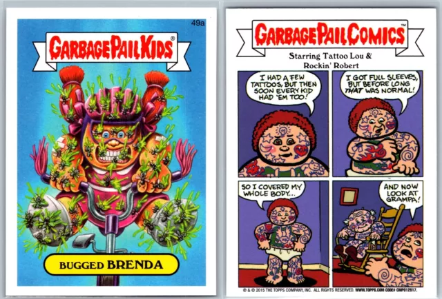 2015 Topps Garbage Pail Kids GPK Series 1 Card Bugged BRENDA 49a