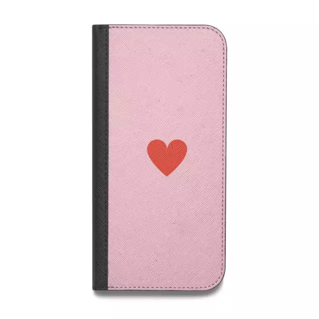 Red Heart Vegan Leather Flip iPhone Case for iPhone