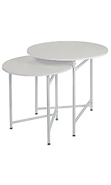 Round Nesting White Tables (Display Tables)