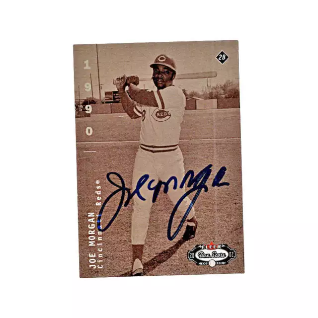 2002 Fleer Box Score Joe Morgan Autograph #999/2950 Auto Signed Signature Reds