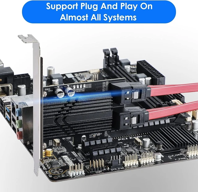 Mini PCI-E 4 Port III 6G Mini PCI Express Controller Card SATA3.0 Mini
