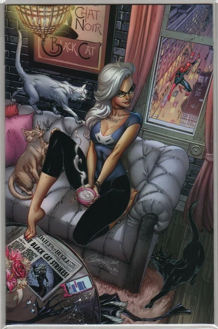 Black Cat 1 G J Scott Campbell Sdcc Virgin Exclusive Spider-Man  9.6 9.8 Comic