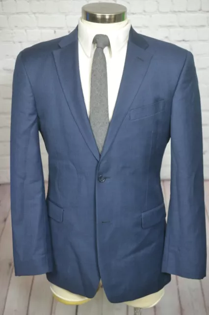 Tommy Hilfiger Mens Blue Wool Athletic Fit Sport Coat Blazer Jacket SIZE 40R