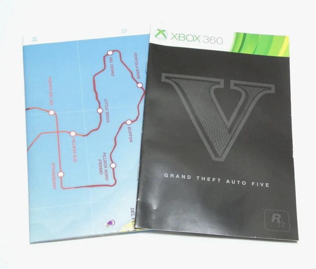 Jeu GTA 5 Grand Theft Auto V - Version PAL FR Xbox 360, Complet En Boîte, Bon état
