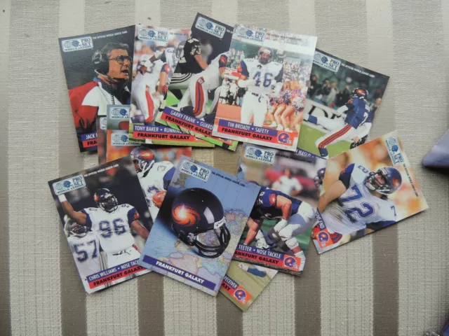 13 Frankfurt Galaxy 1991  Pro  Set Cards -Free Postage