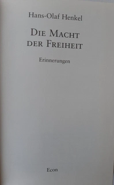 Die Macht der Freiheit: Erinnerungen - Hans-Olaf Henkel - GUT aus Bibliothek 2