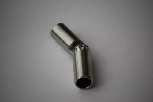 Edelstahl Stabverbinder mit Gelenkr für 12 mm Staab Länge Ca.70 mm