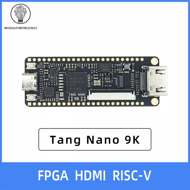 Tang Nano 9K FPGA Development Board GW1NR-9 RISC-V HDMI w/ 1.14"/4.3"/5"/7" LCD