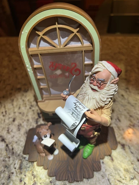 Vintage Hallmark Santa’s Workshop Checking His List Decoration - Retired