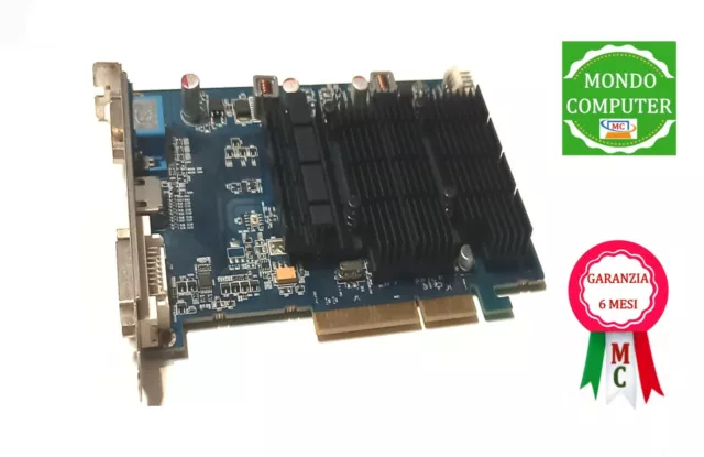 Scheda Grafica  Agp Ati Radeon  512 Mb  Hd 3450  Vga  Hdmi Dvi-I  Ddr2