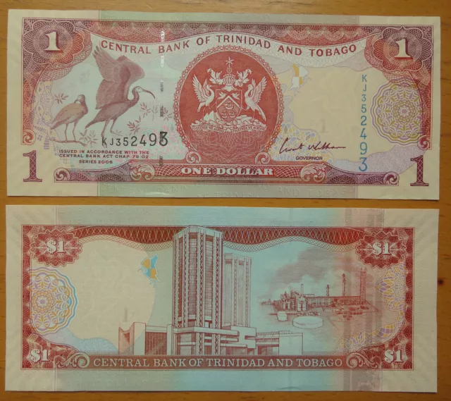 Trinidad and Tobago Paper Money 1 Dollar 2006 UNC