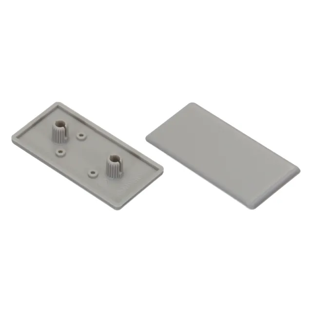 40Pcs Standard Plastic Rectangle Aluminum Extrusion End Cap Grey 60x30mm