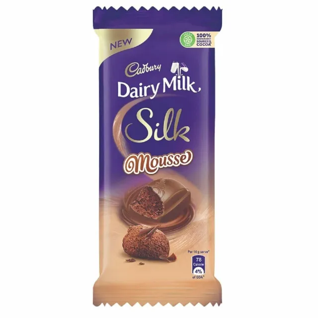 Barre de chocolat Cadbury Dairy Milk Silk Mousse, 50 g x 3 paquets Royaume-Uni