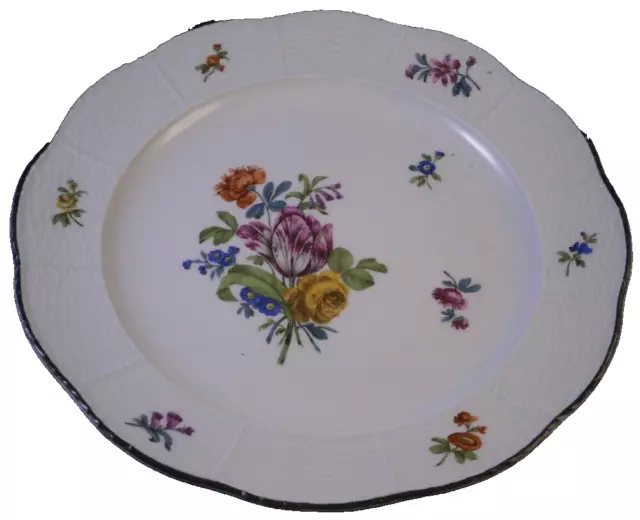 Antique 18thC Royal Vienna Porcelain Floral Plate Porzellan Teller Alt Wien #2