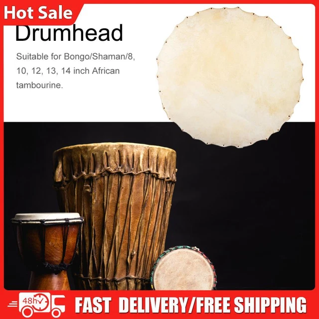 Drum Goat Skin Head for African Tambourine Percussion Drum Part (Diameter 300mm)