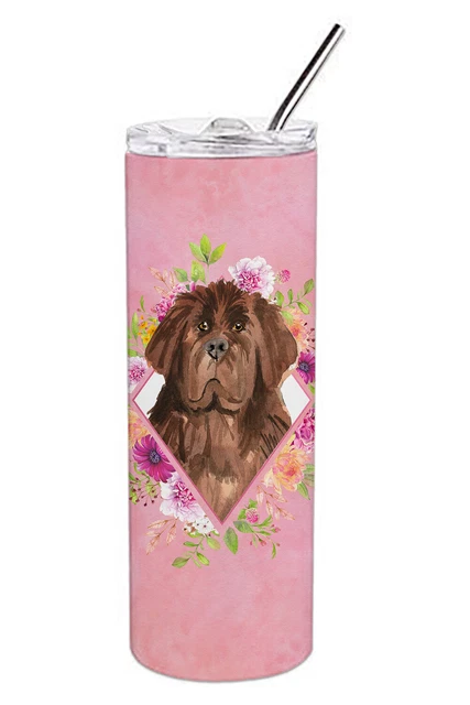 Newfoundland Pink Flowers Stainless Steel 20 oz Skinny Tumbler CK4221TBL20