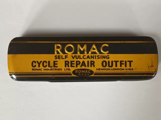 Vintage Romac Cycle Repair Outfit Tin