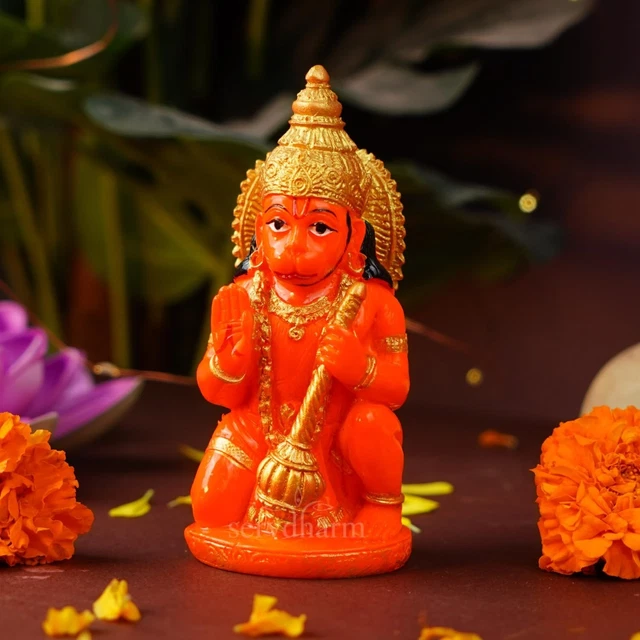 HANDGEMACHT HANUMAN JI Bajrangbali Klein Idol Statue Figur Dekor handgemacht-hanuman-ji-bajrangbali-klein-idol-statue-figur-dekor