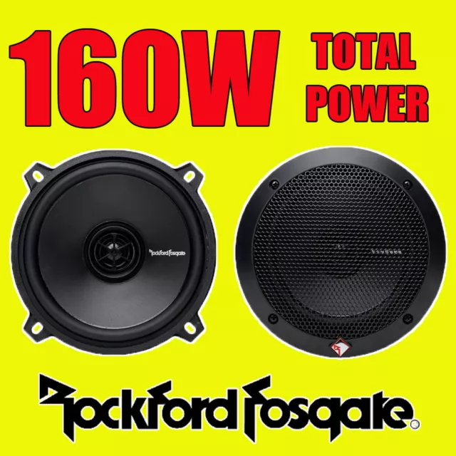 ROCKFORD FOSGATE 2WAY 5.25 INCH 13cm CAR DOOR/SHELF COAXIAL SPEAKERS 160W TOTAL