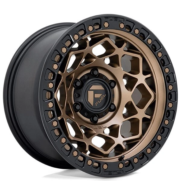 17& FUEL WHEELS D785 Unit Matte Bronze with Black Ring OffRoad Rims