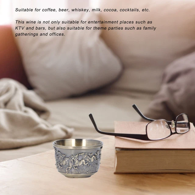 Bronze Wine Cup Alloy Wine Mug Retro Style Drinking Water Glasses Handcrafted