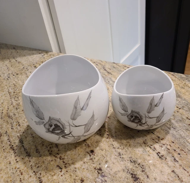 Continental China Raymond Loewy Jet Rose Design Sugar Bowl & Gravy Boat