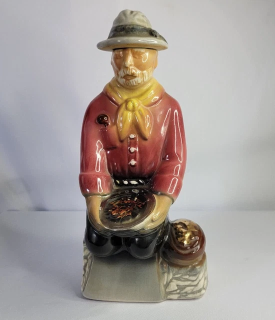 Vintage 1969 Ezra Brooks Prospecting Gold Miner Panner Decanter (Empty) 