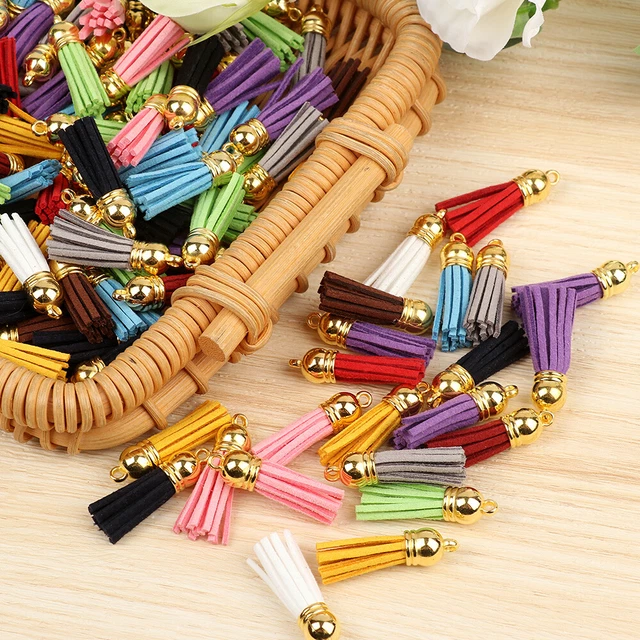 Colgante Accesorios Borla Colgante Hacer Llavero Borlas de Cuero