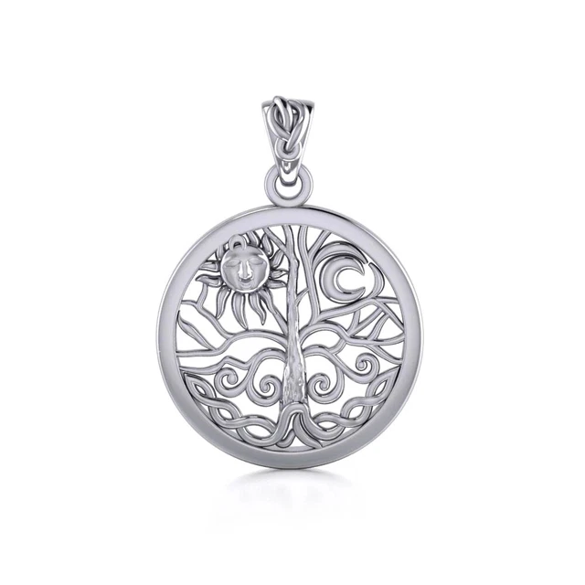 Pendentif Arbre De Vie En Argent 925 - Bijou Spirituel Pagan/Wiccan, Idéal Cadeau