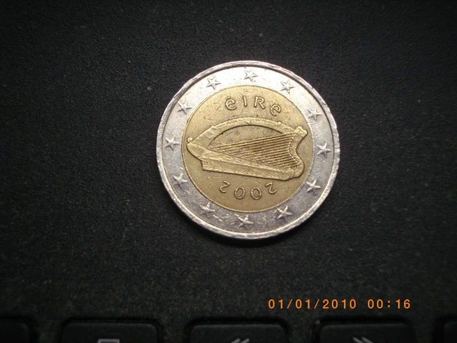 PIÈCE DE COLLECTION de 2 euros FAUTEE dune LYRE EIRE 2002 EUR 2.900,00