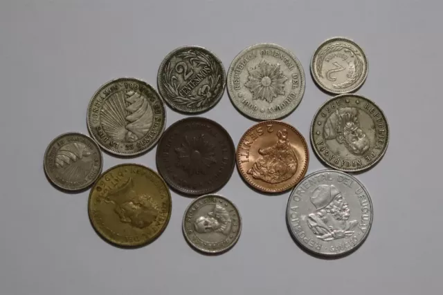 🧭 🇺🇾 Uruguay + Nicaragua + Tonga Old Coins Lot B53 #91 Xb24