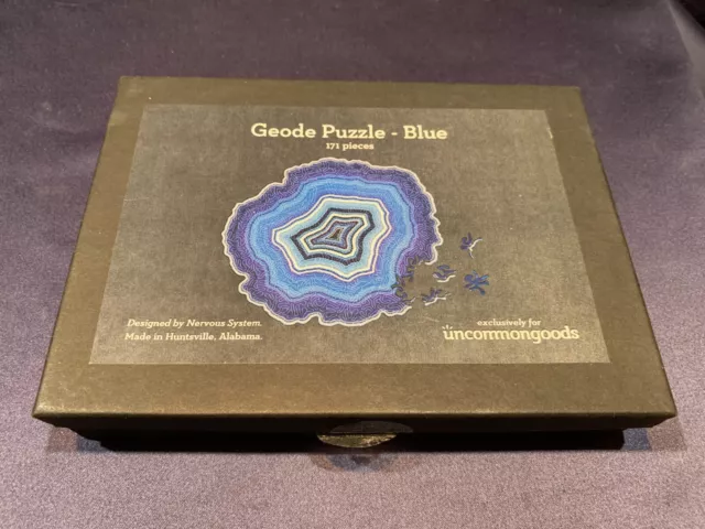 Uncommon Goods Wooden Jigsaw Puzzle "Geode" 171pc Unusual