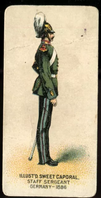 Tobacco Card, Kinney Bros, MILITARY SERIES, 1886, Staff Sergeant Germany 1886