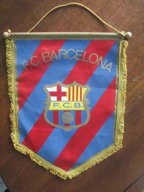 Fanion Vintage FC Barcelone – Banderín España – Collection Football CFB (Très Bon état)