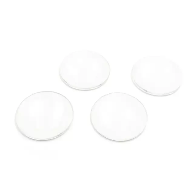 Vintageparts DIY Cabochon Glas klar 40mm 4 Stück