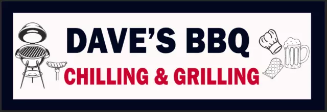 Personalised BBQ garden man cave bar patio home outdoor kitchen gift plaque pub