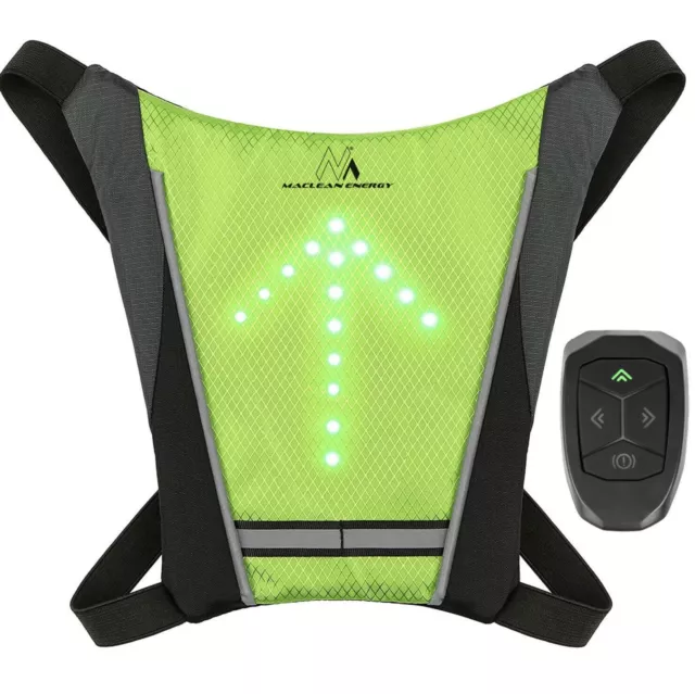 Zaino Gilet di sicurezza con indicatori LED indicatori di direzione regolabili