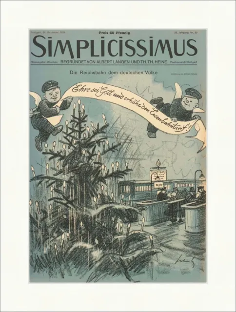Titelseite der Nummer 39 von 1928 Wilhelm Schulz Reichsbahn Simplicissimus 1727