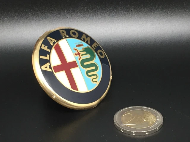 Logo Per Volante Sterzo FREGIO Stemma Compatibile Con Alfa Romeo New Nero Black Logo 40mm Giulietta, Mito, 147, 159, 156, 4c, Brera