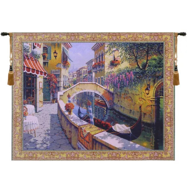 Passage to San Marco Canal Venice City Picture Tapestry 38"x48"