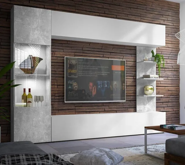 Wohnwand Boniso TV-Schrank Wohnzimmer-Set Wohnmöbel  Modern Wohnzimmer M24