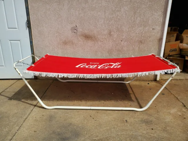 VINTAGE Enjoy Coca Cola Advertising Sign Promotional Hammock