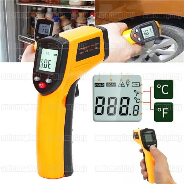 Industrie Laser Infrarot Thermometer Pyrometer Temperaturmessgerät -50 +380°C DE