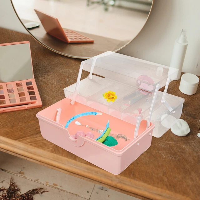 Cotton Swab Box Hair Tool Organizer Bins Storage Box Makeup Gadgets Portable 3