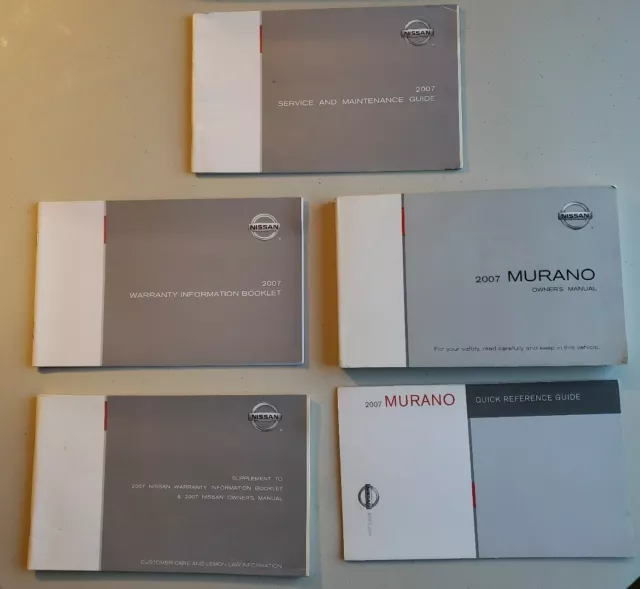 07 2007 Nissan Murano Owners Manual #1