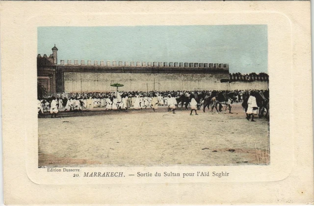 CPA AK Marrakech - Sortie du Sultan pour l'Aid Seghir MAROC (1082841)